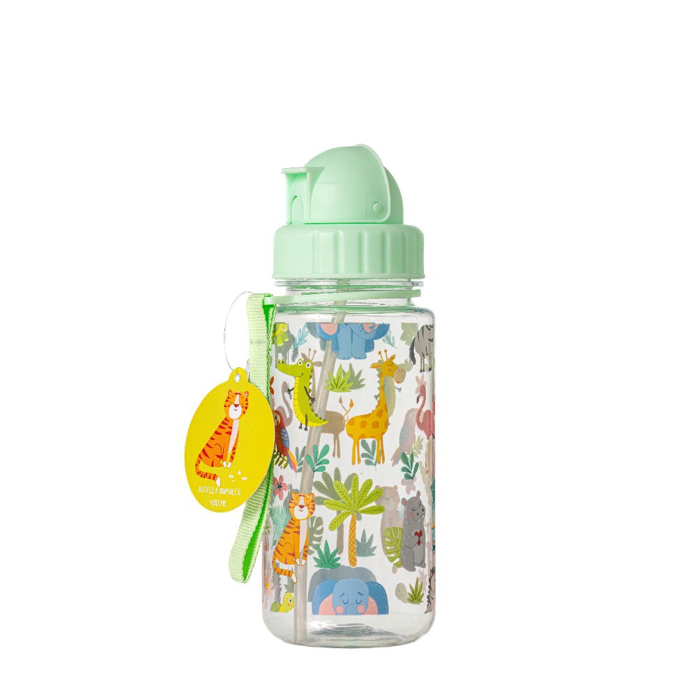 Botella de agua personalizada para niños con pajita, regalo de